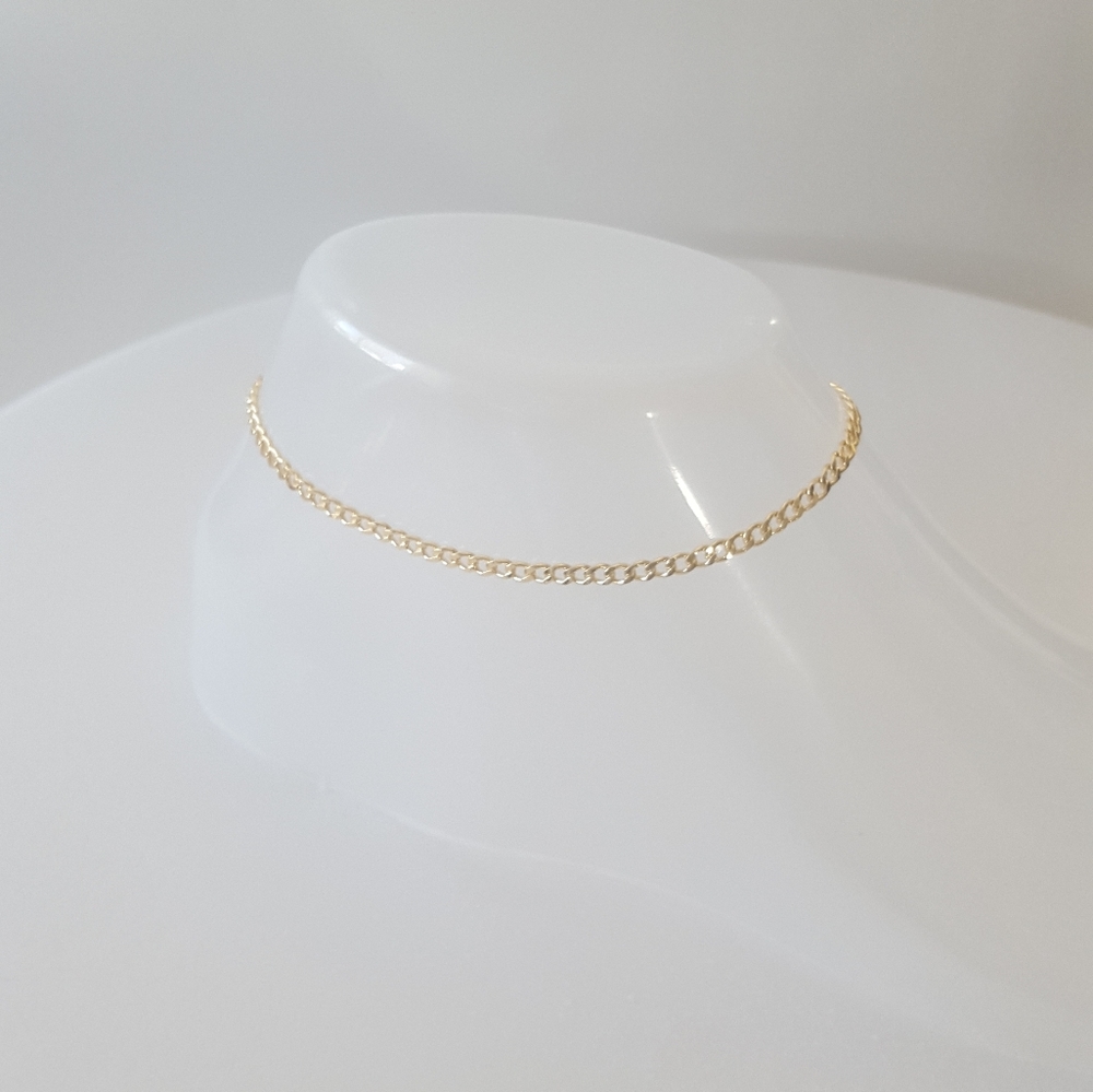 18k Gold Filled Anklet 3mm Cuban link New